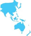 Map of Asia and Pacific Rim Region