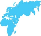 Map of Africa, Europe, and Asia